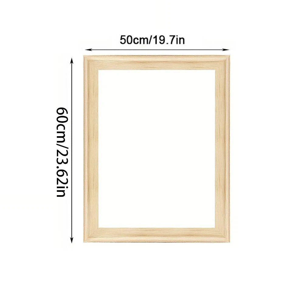 cadres photo bois classiques rectangulaires différents tailles décoration murale impressions artistiques naturelles abstraites compositions