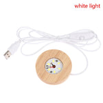 lampes led usb bois minimaliste moderne interrupteur câble blanc lumière jaune orange