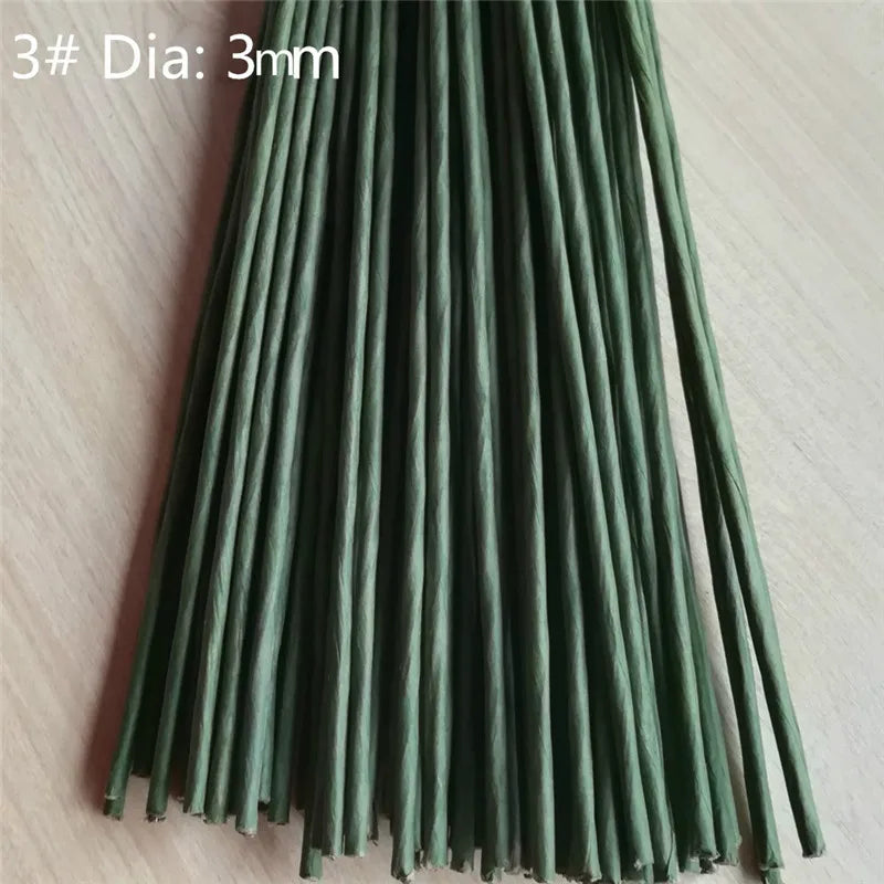 fil papier vert foncé lisse opacité simple décoration maison diy branche fleur artificielleintérieur noël