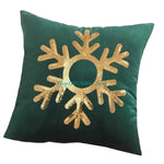 taies d'oreiller patchwork noël motifs neige pailletés cannes sucre rouge blanc vert doré festive