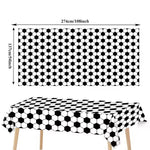 nappes table football motifs ballons trophées buts vert blanc noire anniversaire fête enfantsDecorationNoelSaintValentinRetraiteFamille