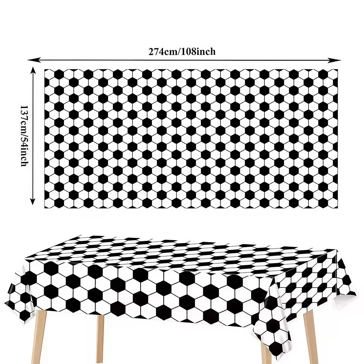 nappes table football motifs ballons trophées buts vert blanc noire anniversaire fête enfantsDecorationNoelSaintValentinRetraiteFamille