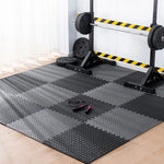 tapis fitness noir texture géométrique antidérapant imperméable moderne 30cm 30cm