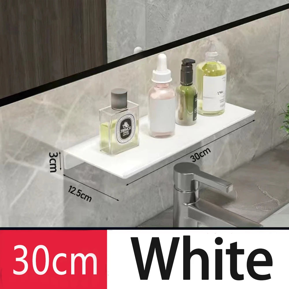 étagères murales modernes métal blanc noir gris salle bain cosmétiques serviettes