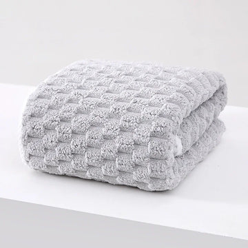 serviettes bain rapide absorption polyester plaid géométrique rose clair moderne doux