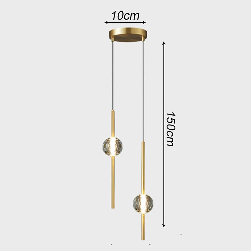 suspension luminaire moderne sphères translucides métal noir or chambre salon intérieur maison