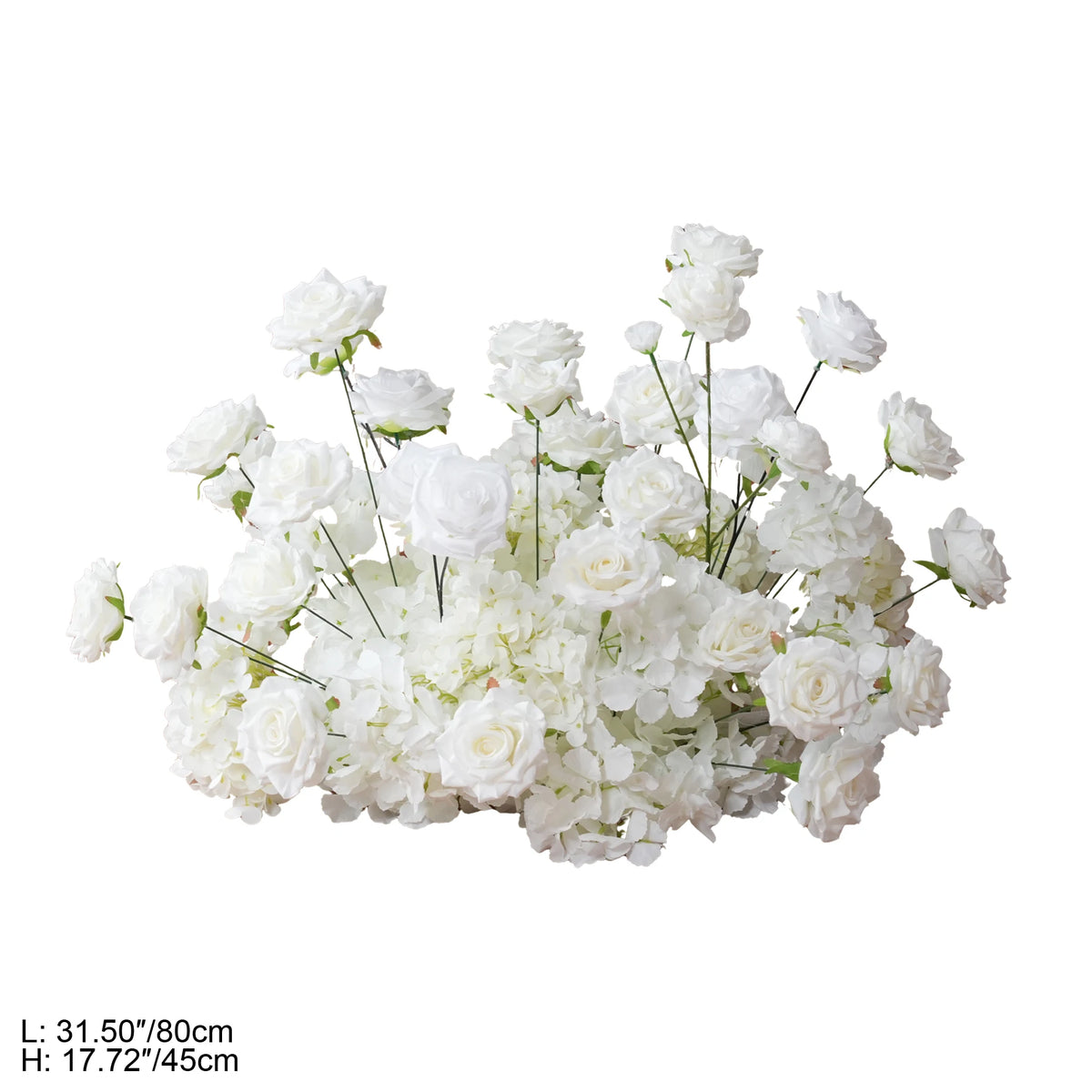 arche fleurs roses blanches decoration mariage exterieur classique 2mètres soie artificielle