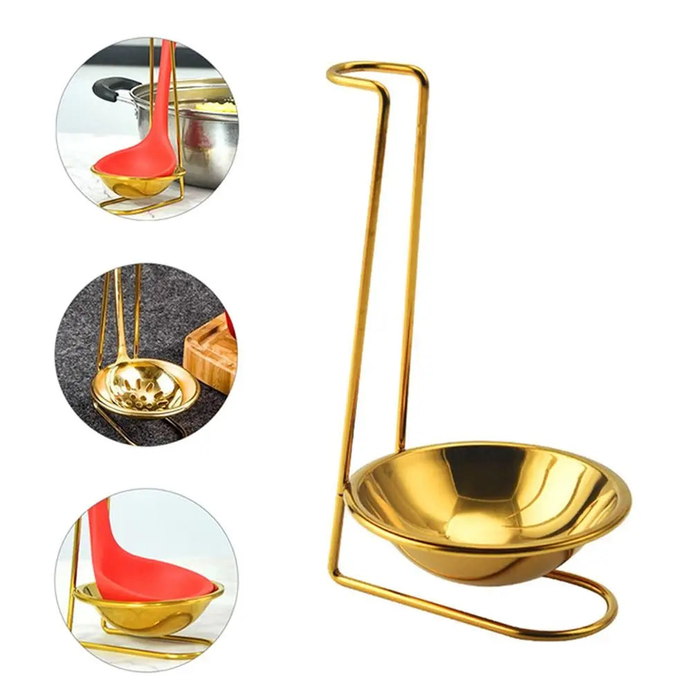support cuillères bols argent or moderne fixation clips cuisine accessoires rangement vertical minimaliste