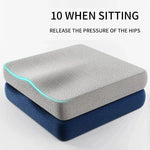 coussin support assise mousse mémoire forme tissu velours gris bleu marine contemporain ergonomique micro