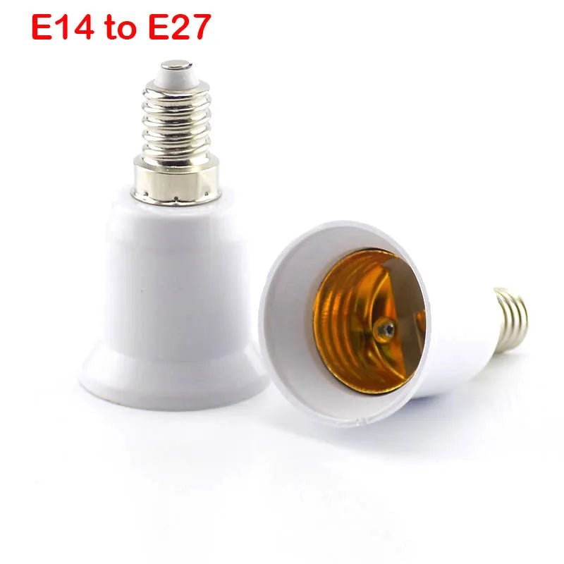 Adaptateurs culot blancs modernes E27 E14 E17 GU10 E12 B22 conversion 5pièces facile