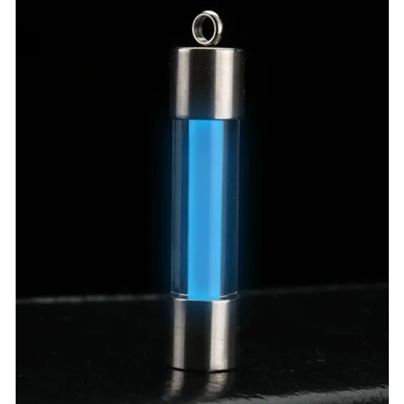 porte clés lumineux bouteille parfum vert fluo moderne anneau chaîne portable suspendre lumière opaque