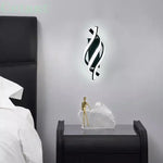 lampe murale moderne abstraite aluminium blanc noir éclairage chambre coucher led couleurs