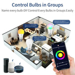 ampoules led intelligentes e27 10w 15w 20w blanc multicolore moderne smart alexa google