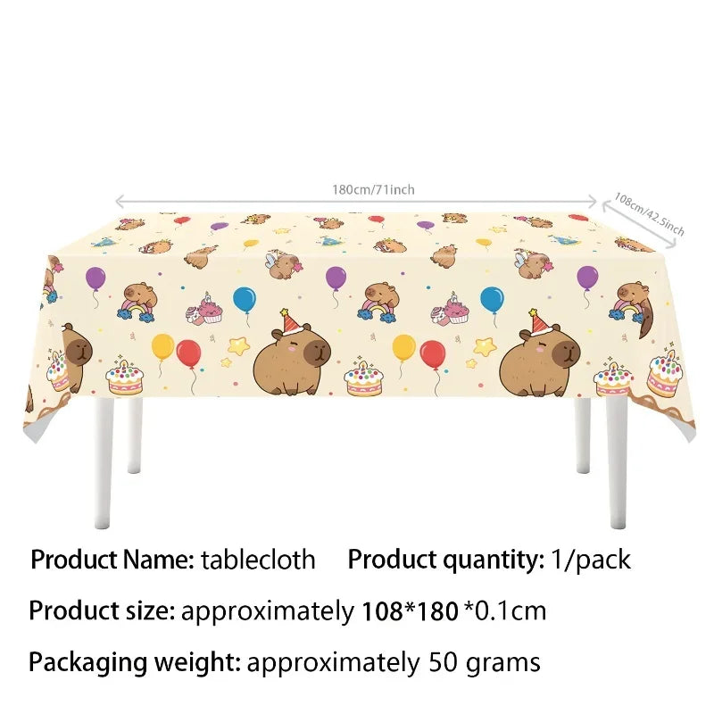nappe table festive motif animaux couleurs vives bébé enfant deco occasionnelleecerueuils ballons gâteaux