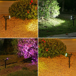 projecteurs led solaires réglables jardin extérieur moderne noir jaune violet vert