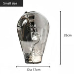 lampe table moderne verre transparent vintage éclairage chevet led minimaliste