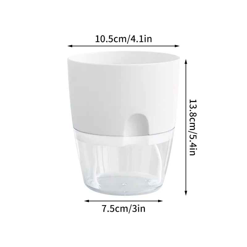 Pot auto arrosant hydroponique moderne transparent double couche coton succulenteintérieur déco jardin