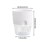 Pot auto arrosant hydroponique moderne transparent double couche coton succulenteintérieur déco jardin