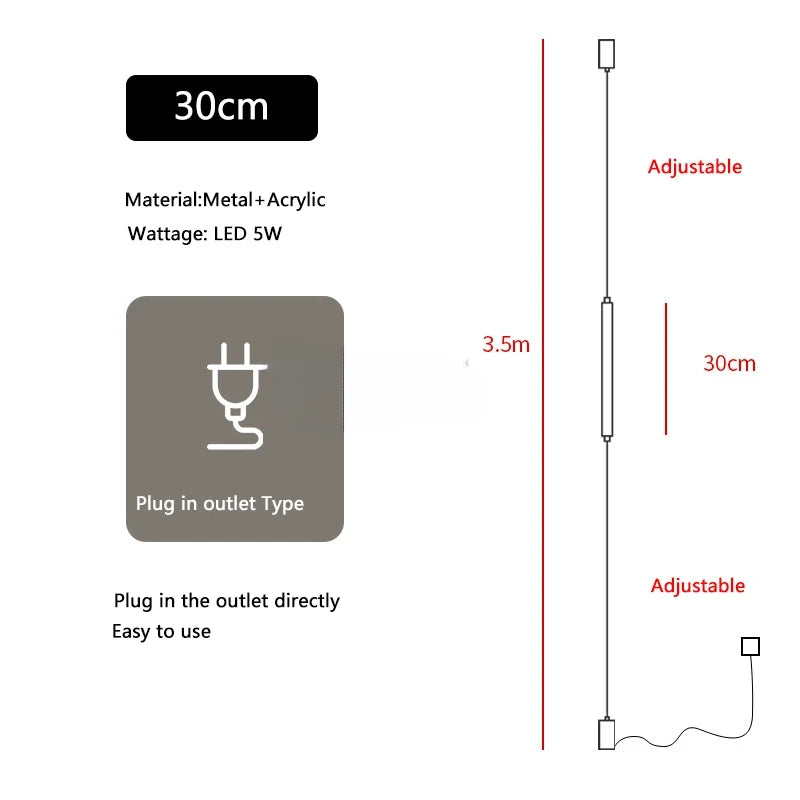 lampe sol moderne led blanc noir minimaliste pied stable câble alimentationflux lumineux élevé