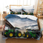 Linge de lit enfant tracteur multicolore