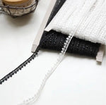 dentelle polyester 8mm blanc noir motifs floraux vintage romantique semi transparent chapeau décoration