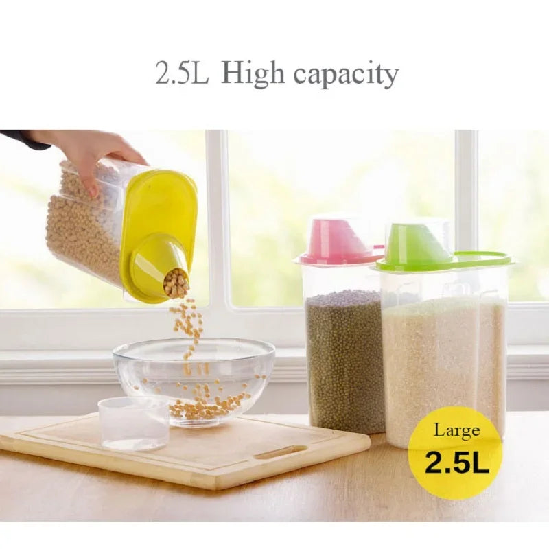 boîtes rangement alimentaire réutilisables 1.9l 2.5l transparentes couvercle coloré moderne ecofriendly
