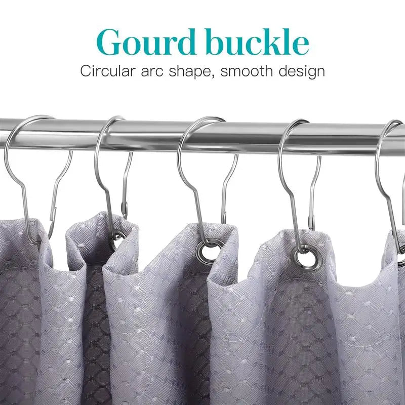 boucles rideau moderne argenté sans motif opaques 20 pièces métal gourde shape