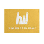 tapis d'entrée moderne lettre hello bleu antidérapant résistant extérieur 40x60cm 50x70cm 60x90cm