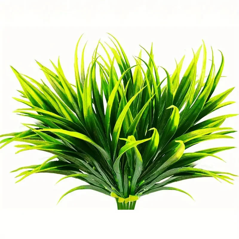 plantes artificielles herbes vertes feuilles pointues modernes extérieures intérieures résistantes uv exposées fêtes prénuptiales