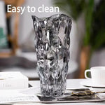vases décoratifs transparents gravés modernes pots plantes intérieur 24cm 29cm