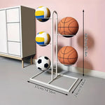 support balles sport noir moderne adhésif basketball football volley ball rangement garage