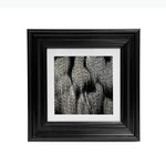 tableau moderne abstrait noir beige gris blanc marbré taches cadre toile salon décoration