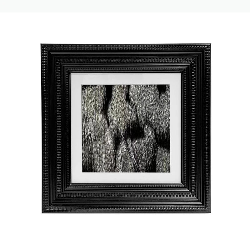 tableau moderne abstrait noir beige gris blanc marbré taches cadre toile salon décoration