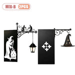 lampe suspendue vintage noir sorcières gravure lanterne chaîne rétro décoration halloween
