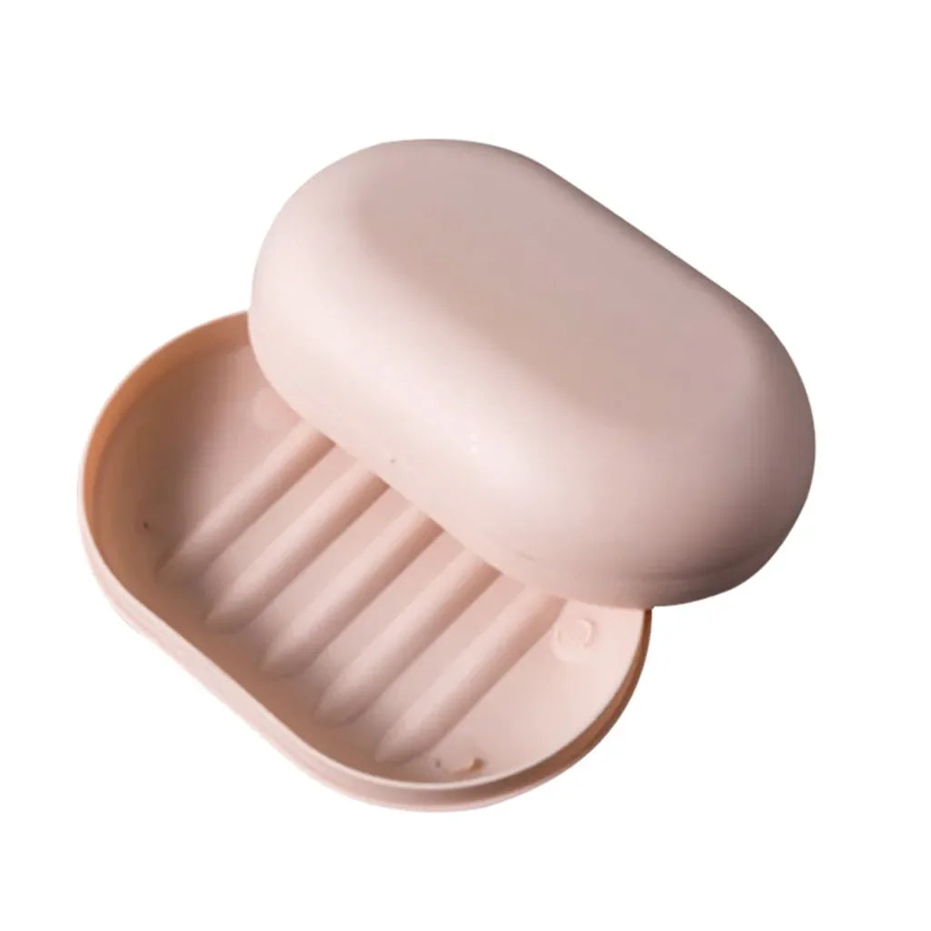 porte savon moderne plastique rose blanc bleu texture mat salle bain conteneur assiette support