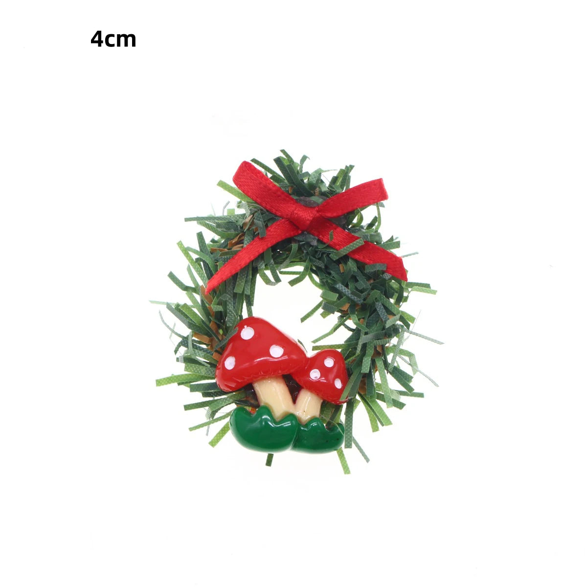 couronne noël miniature accessoire maison poupée décoration festive sapin renne décoratif miniature