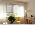 rideau blanc moderne transparent fenêtre salon chambre décoration maison chic