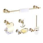 accessoires salle bain or strass classique porte serviettes porte papier toilette