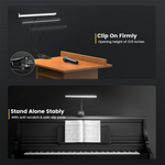 lampe lecture noire réglable lumière led clip piano feuille musicale moderne