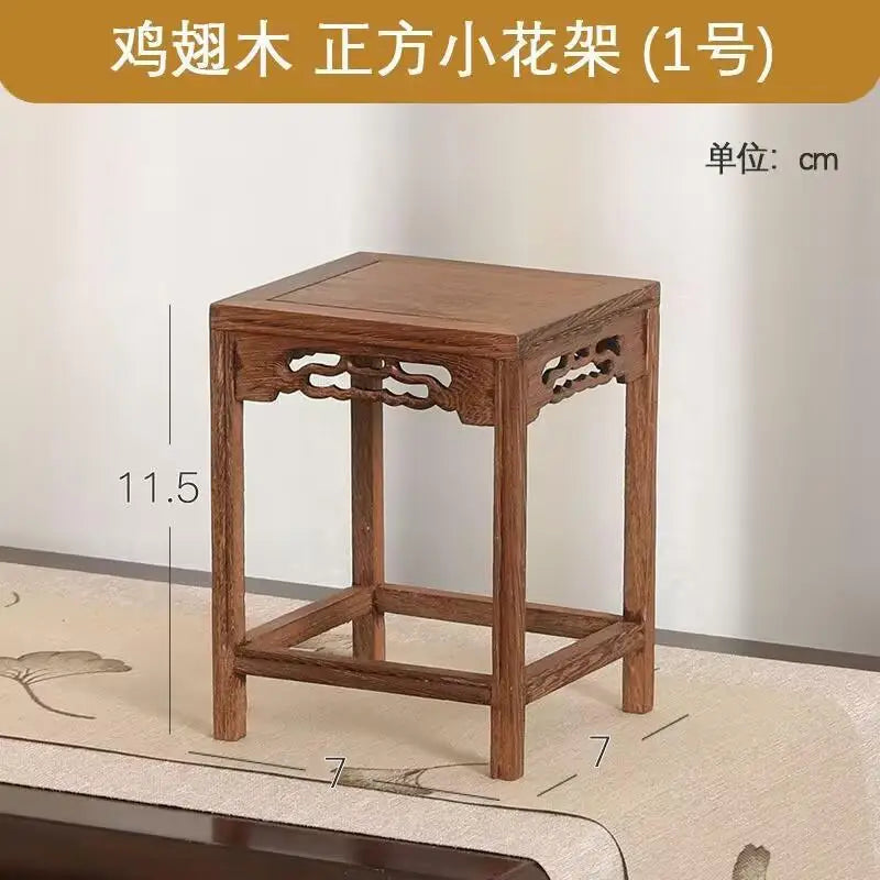 support pot bois sculpté banc tabouret traditionnel décoration patio étagère plant stand organisateurextérieurintérieur