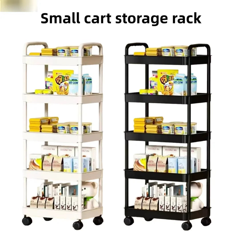 chariot rangement moderne 360° rotatif blanc noir multifonctionnels roulettes rangement cuisine