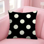 housse coussin carré motif pois animal compagnie moderne polyester coton noir blanc chambre lit