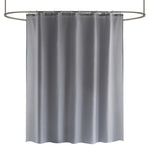 rideau douche moderne polyester opaque plis verticaux gris marron bleu blanc tringle rideau