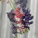 décoration murale orchidées artificielles violettes roses blanches naturelles intérieur maison festive