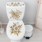 cache wc adhésif floral fleurs papillons blanc vert bleu rose violet mignon 30cmx59cm