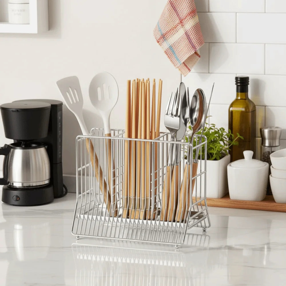 rangement cuisine spatules baguettes fourchette couteau anti dérapant réutilisable boîte rangement ustensiles plan travail