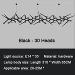suspension lumineuse noire contemporaine 120cm 10 ampoules certification ul rohs