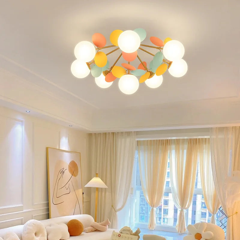 Suspension lumineuse moderne verre dépoli blanc bleu clair jaune rose orange pince suspension