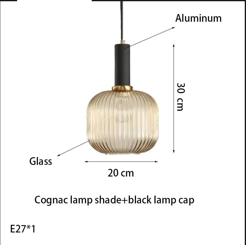 suspension lumineuse moderne vert rayures opacité câble noir gris beige chambre salon