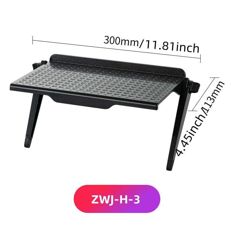 étagère murale moderne noire réglable vis fixations horloge télécommande rangement salon
